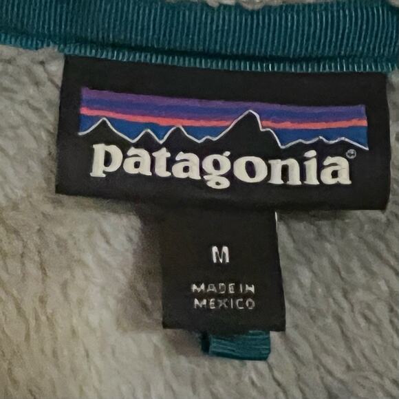 Patagonia Synchilla Snap-T Fleece Pullover Women’s Medium Gray Teal Trim - Picture 4 of 7